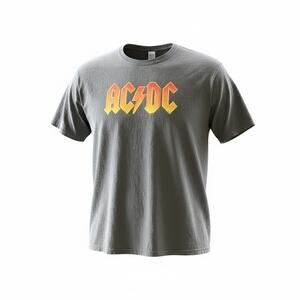 AC/DC Graphic T Shirt Mens 3XL Black Rock Band Tee Logo Short Sleeve Cotton